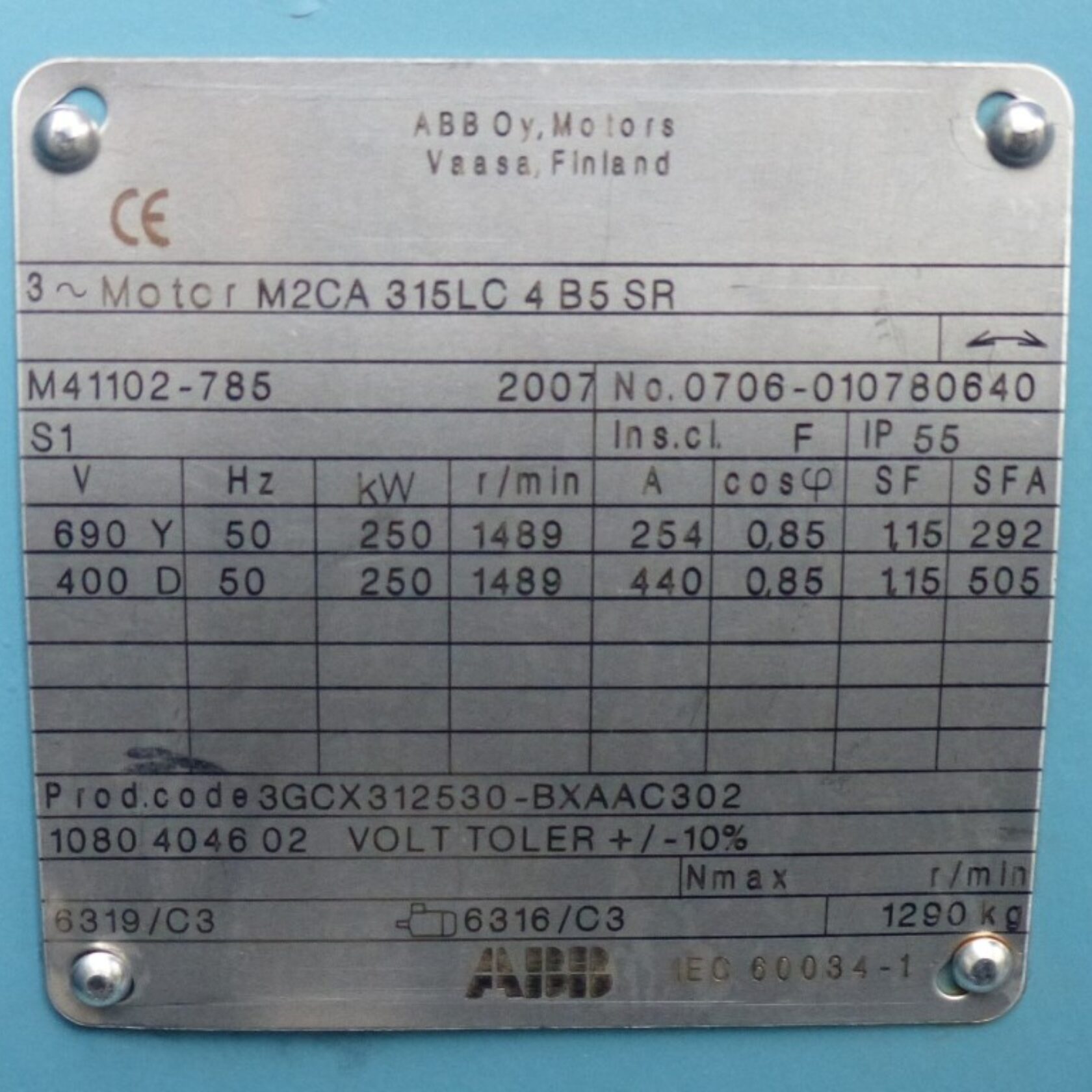 010853 Atlas Copco GA 250 FF GA250FF 12