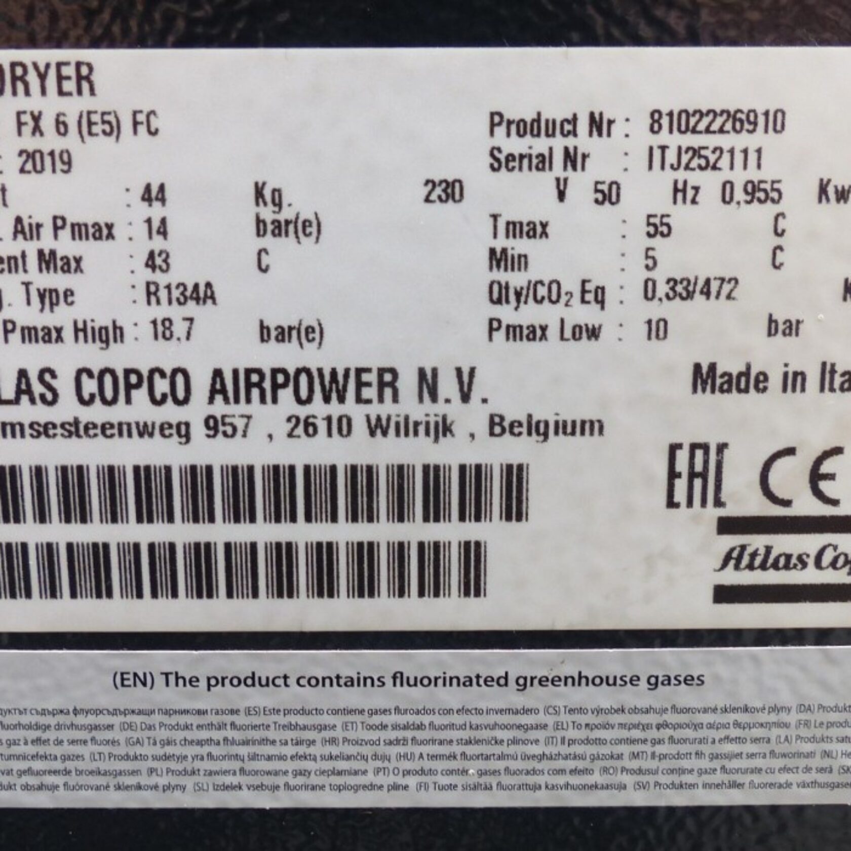 010902 Atlas Copco FX 6 FX6 20