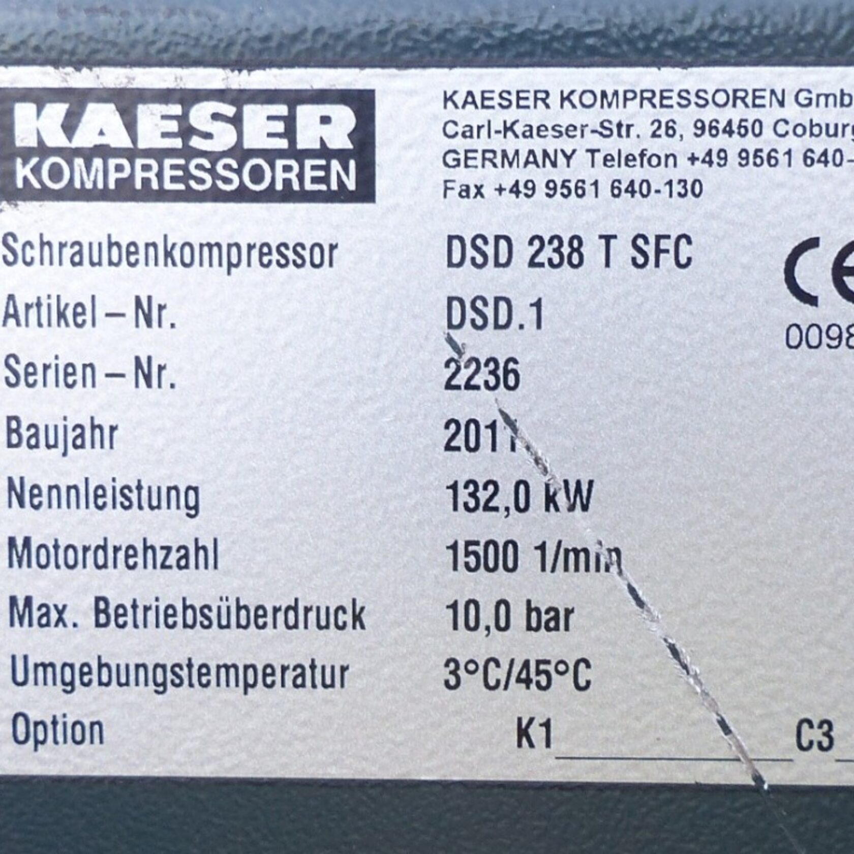 010658 Kaeser DSD 238 T SFC DSD238TSFC 20