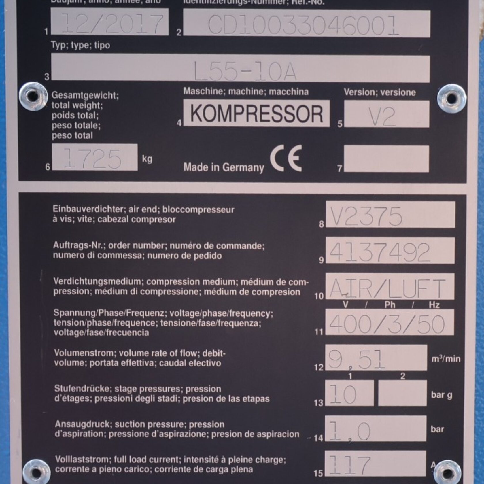 010899 CompAir L 55 L55 16