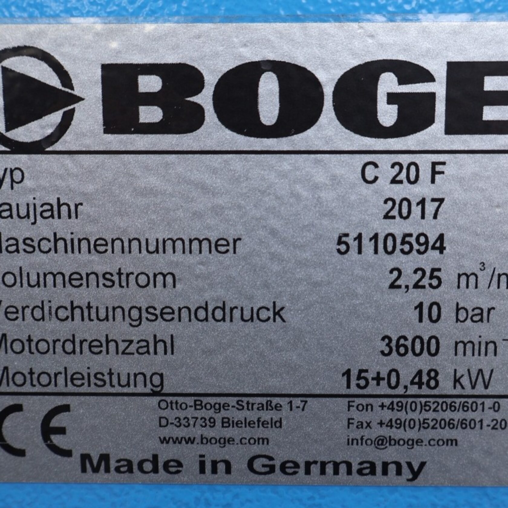 010929 Boge C 20 F C20F 20