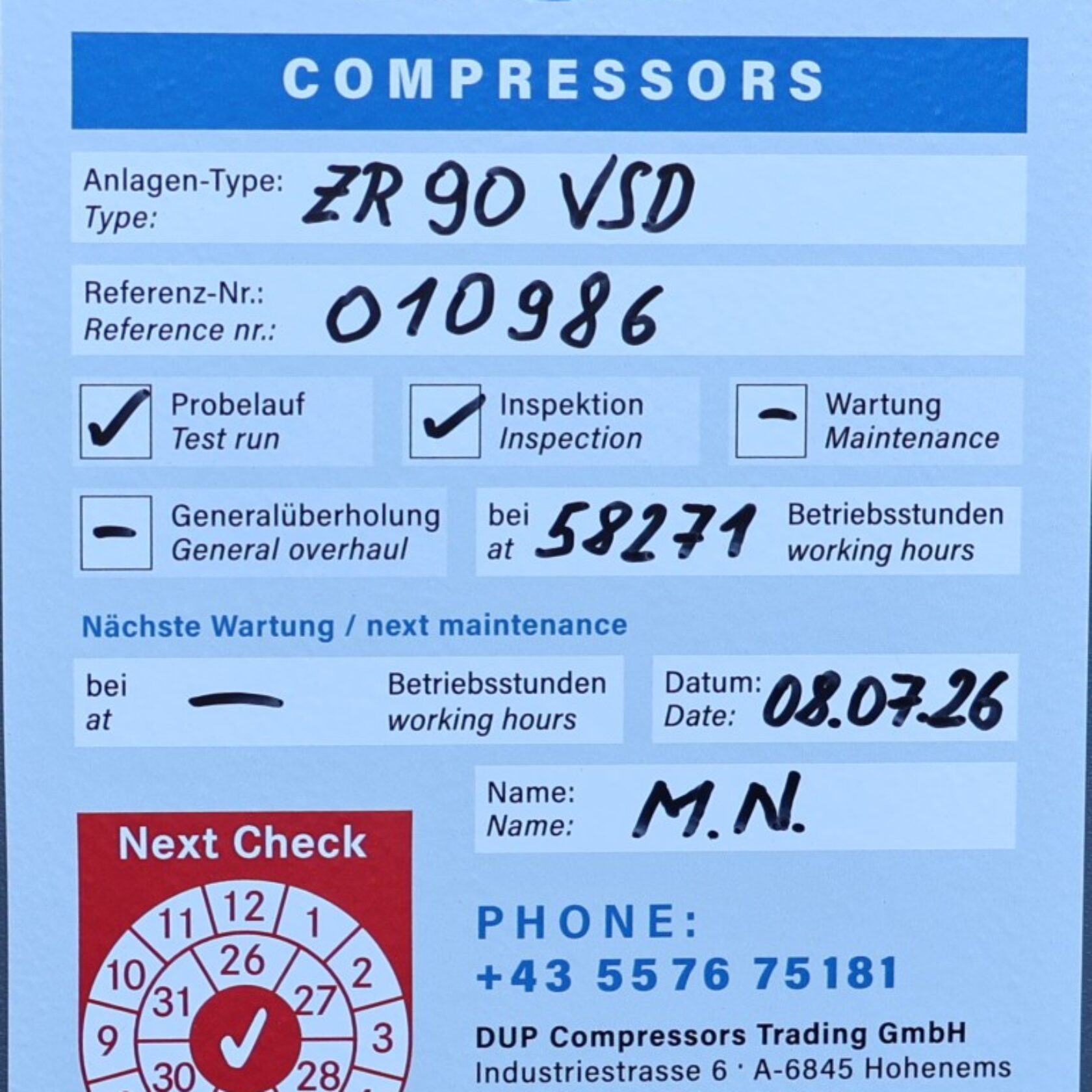 010986 Atlas Copco ZR 90 VSD ZR90VSD 18