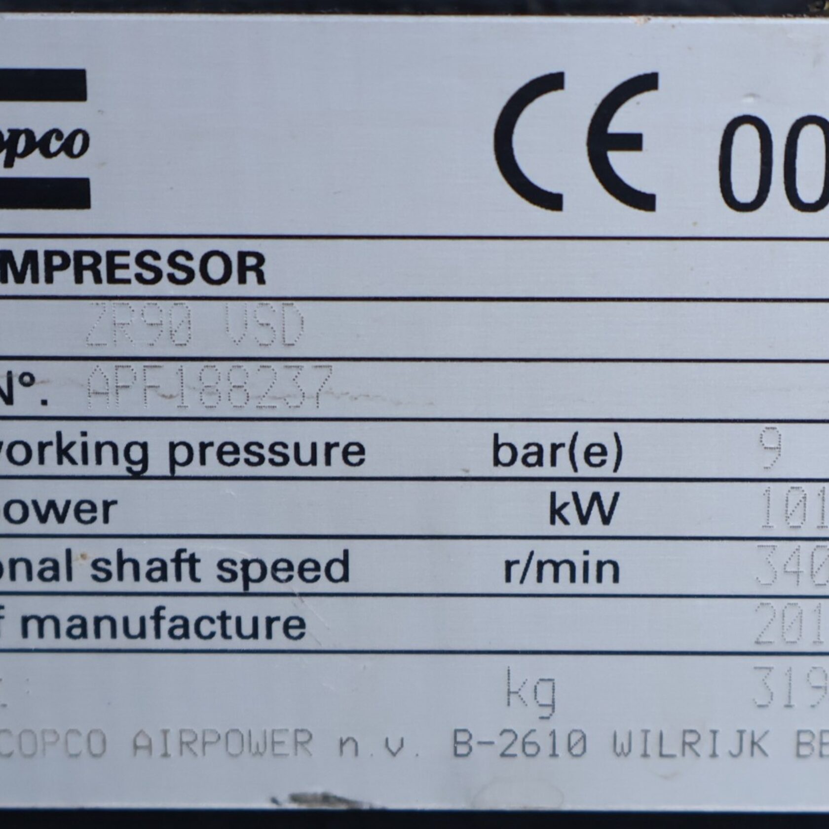 010986 Atlas Copco ZR 90 VSD ZR90VSD 19