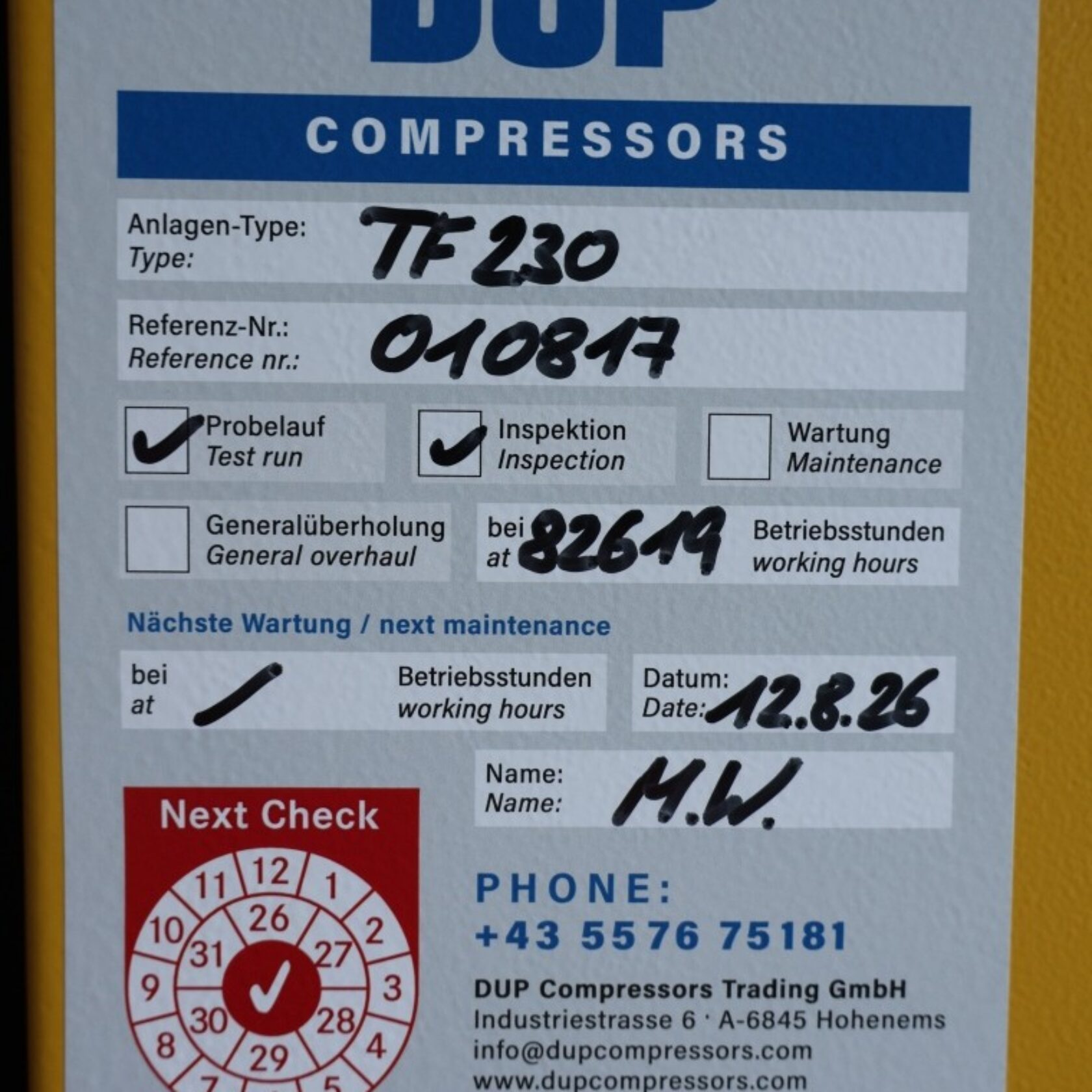 010817 Kaeser TF 230 TF230 10