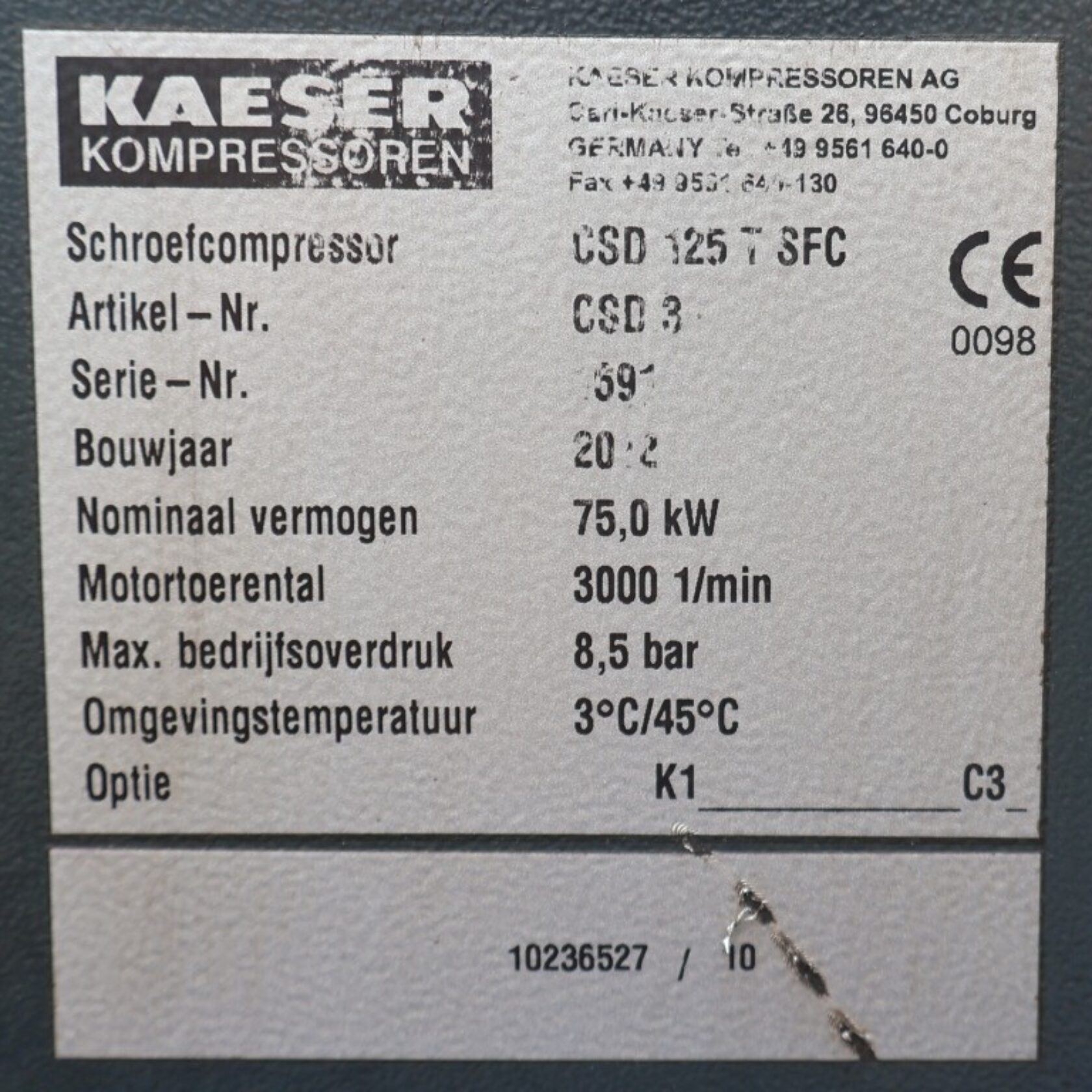 010859 Kaeser CSD 125 T SFC CSD125TSFC 20