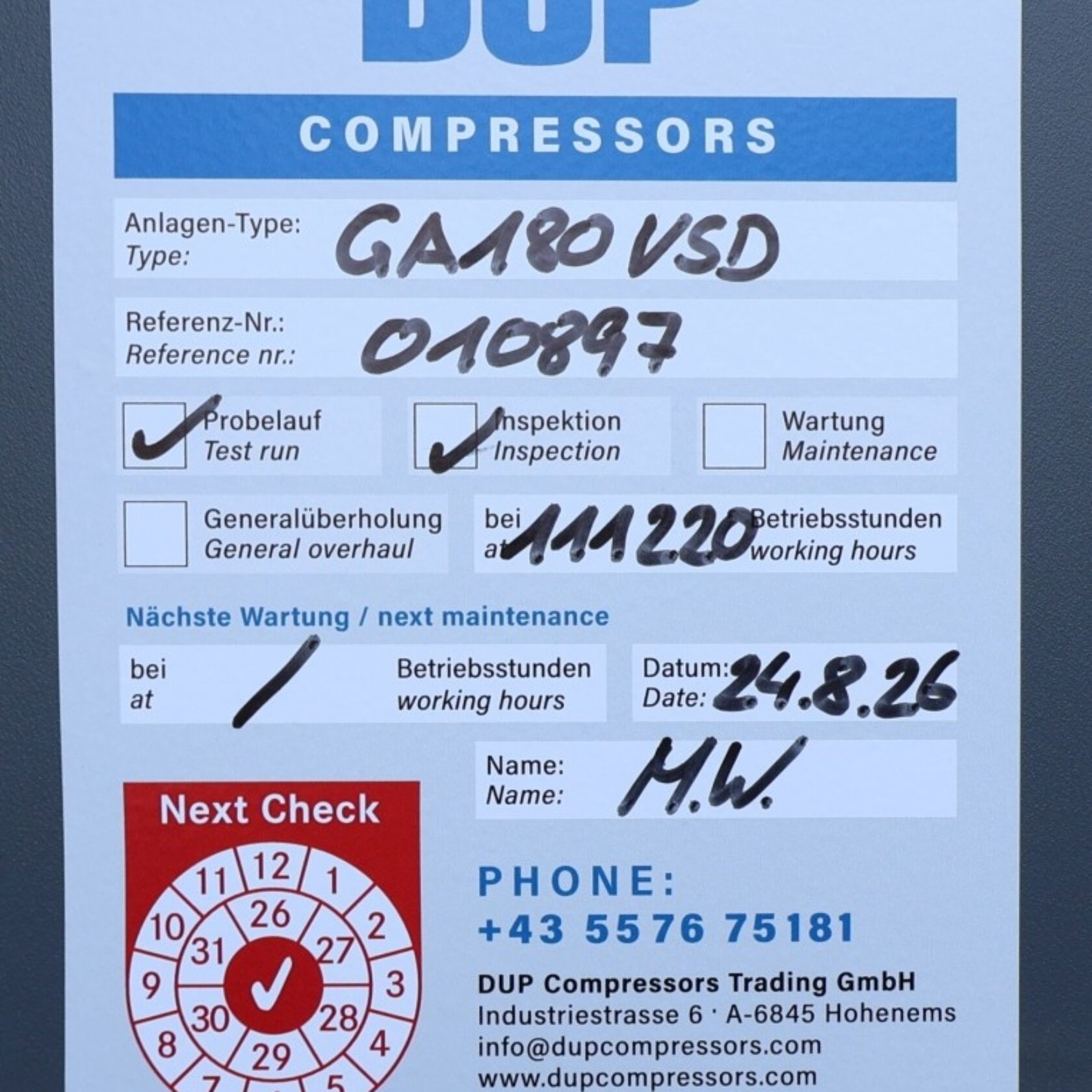 010897 Atlas Copco GA 180 VSD GA180VSD 19
