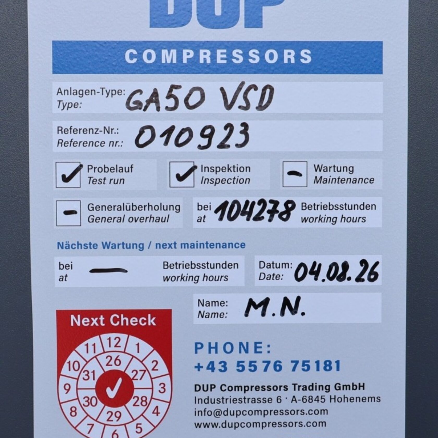 010923 Atlas Copco GA 50 VSD GA50VSD 16