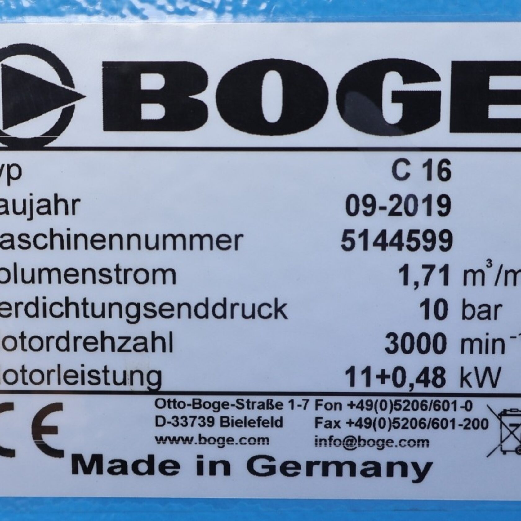 010930 Boge C 16 C16 20
