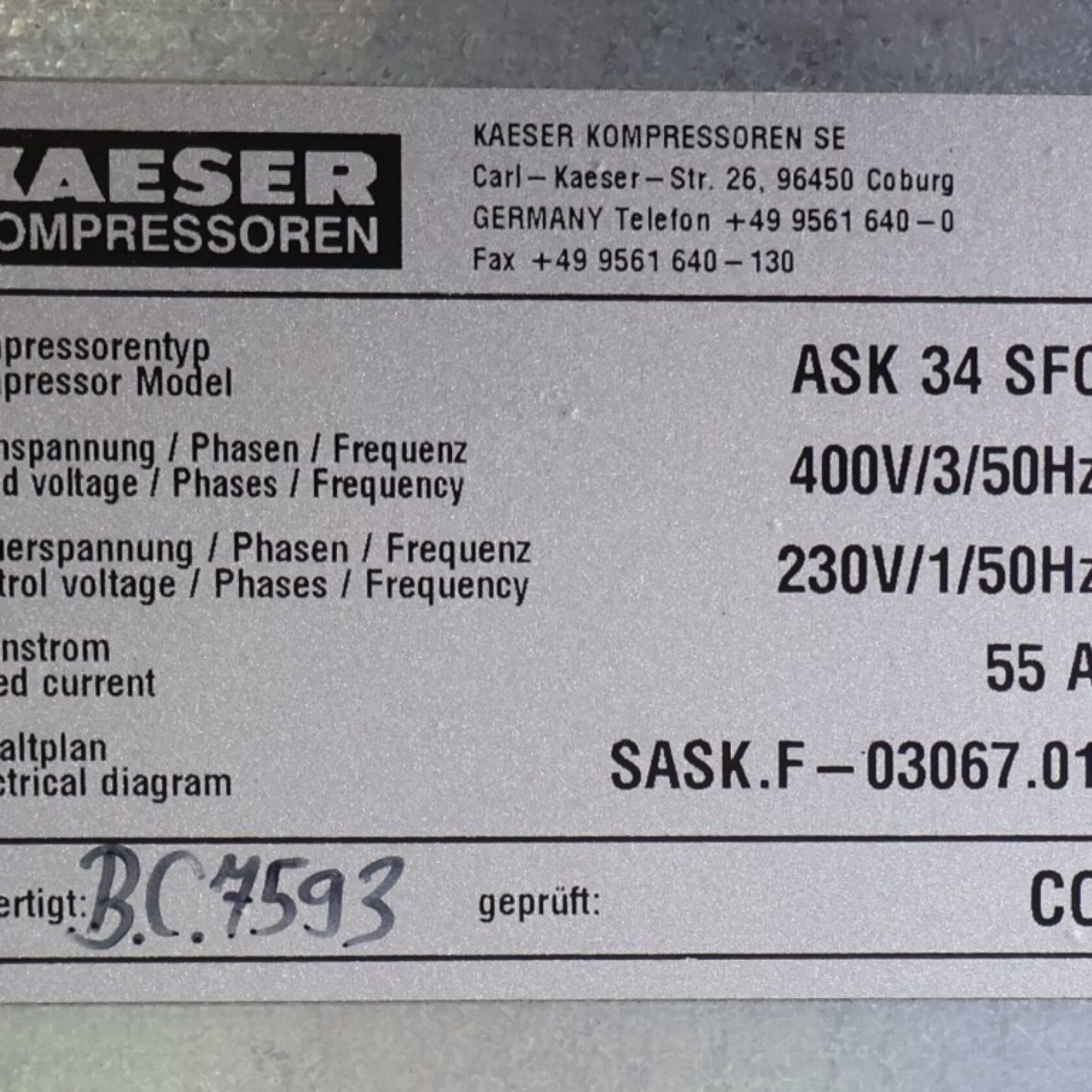010954 Kaeser ASK 34 SFC ASK34SFC 06