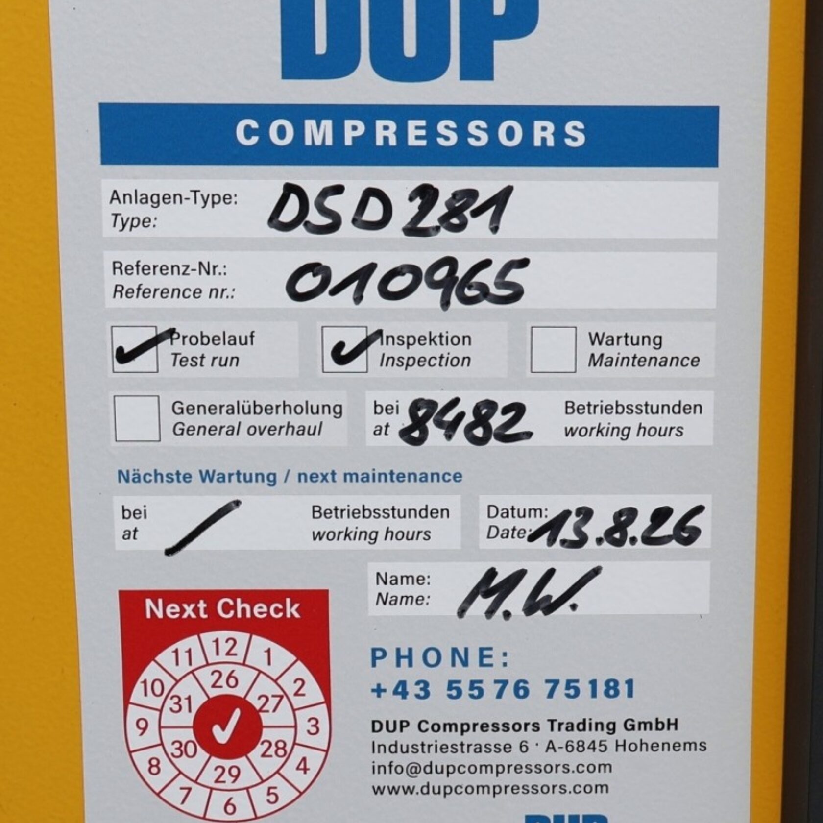 010965 Kaeser DSD 281 DSD281 15