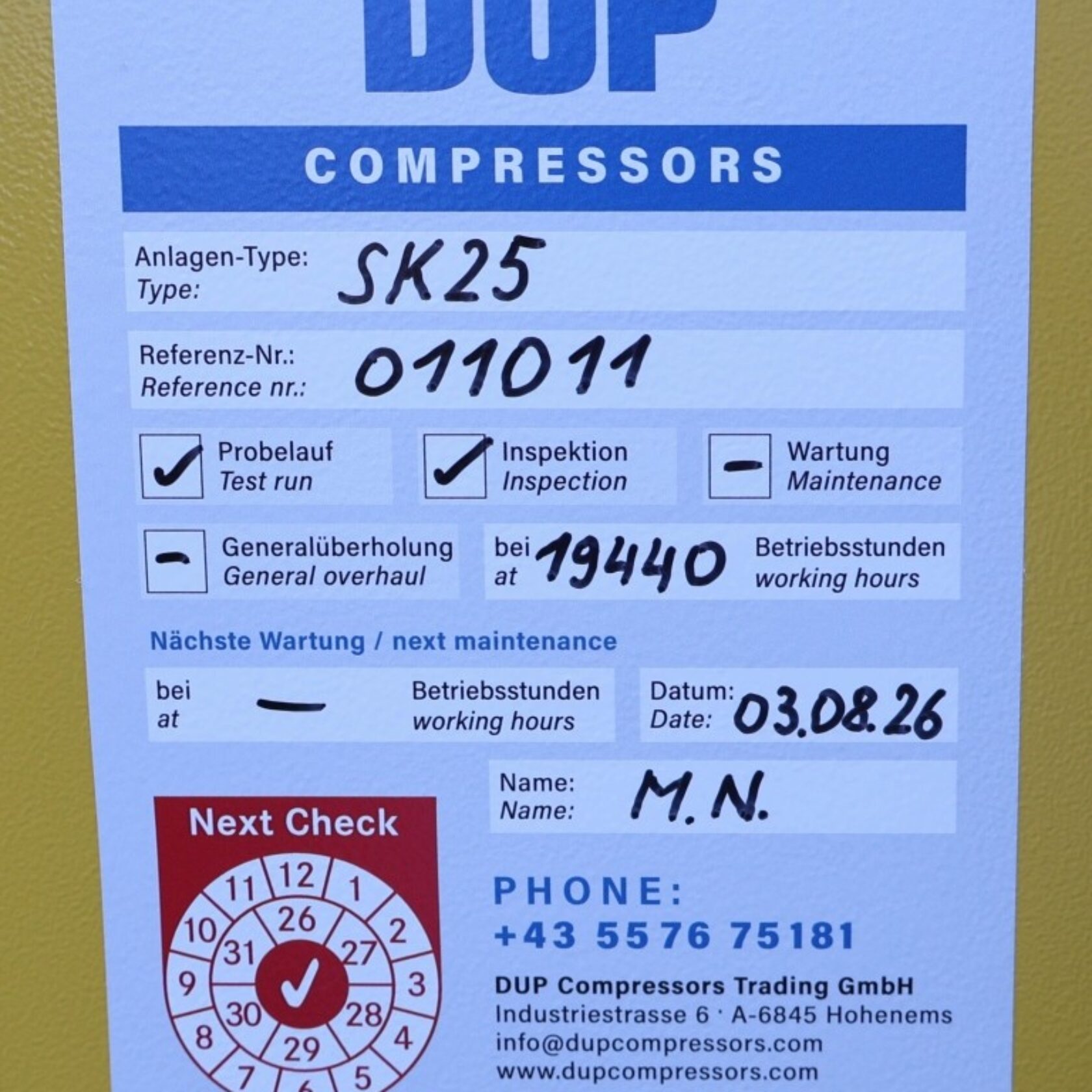 011011 Kaeser SK 25 SK25 19