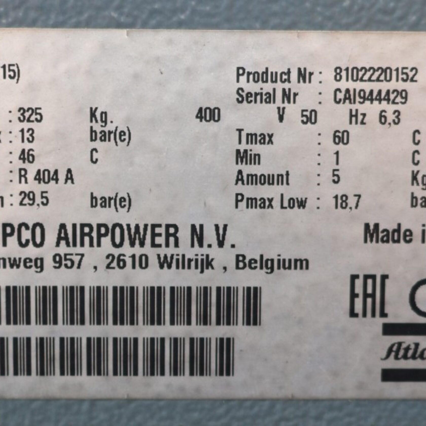 010680 Atlas Copco FX 17 FX17 20