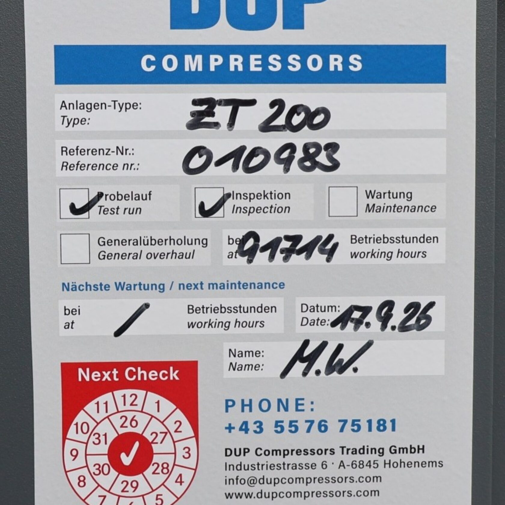 010983 Atlas Copco ZT 200 ZT200 19