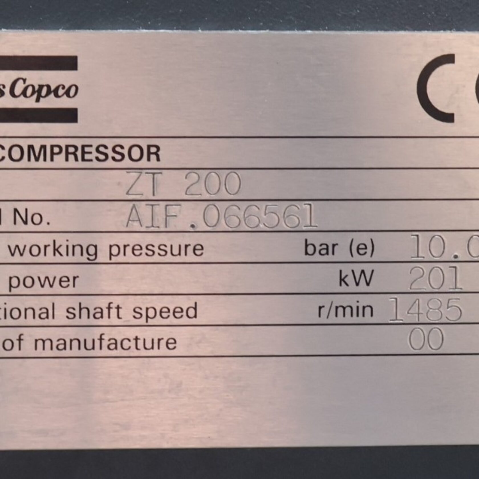 010983 Atlas Copco ZT 200 ZT200 20