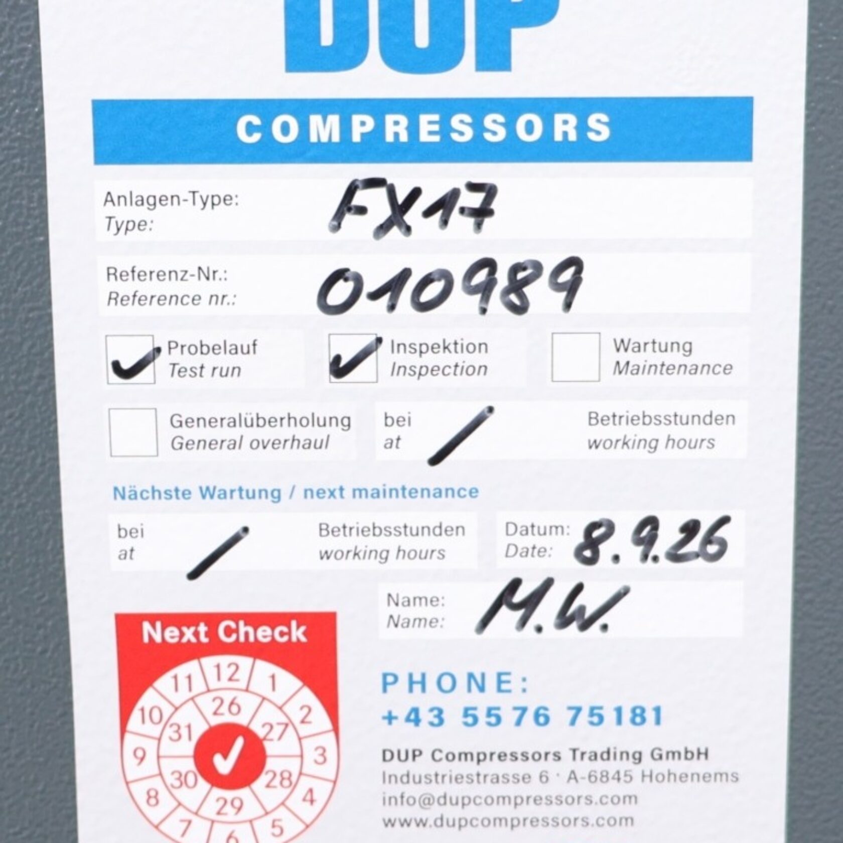 010989 Atlas Copco FX 17 FX17 08